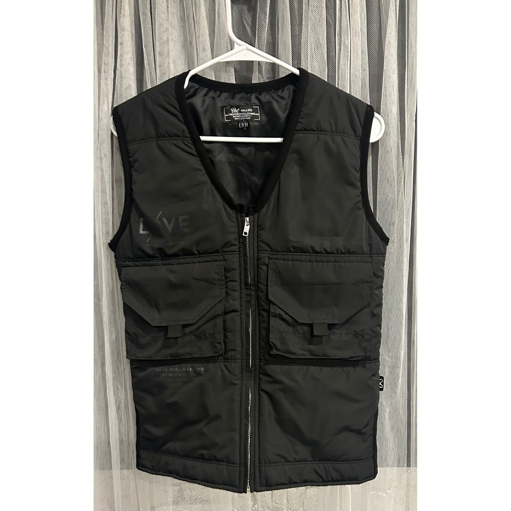 Hideout Broken Xociety x Milo Men Black Utility Vest Limited Edition Small #148
